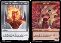 Chandra, Awakened Inferno Emblem // Wizard Double-Sided Token